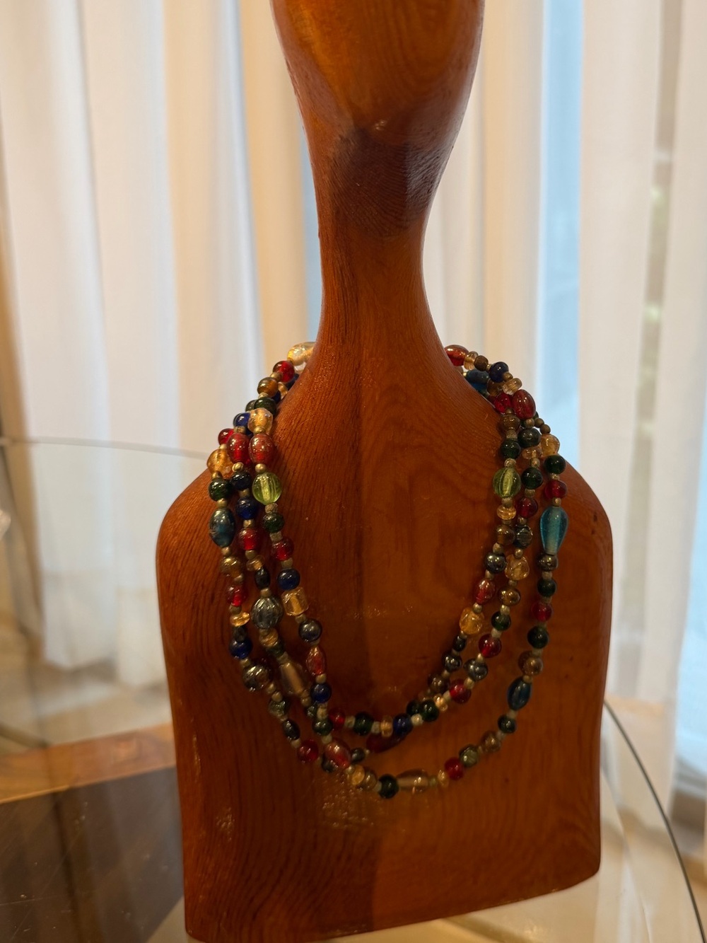 Multicolor Glass Bead Layered Necklace - Women Jewelry